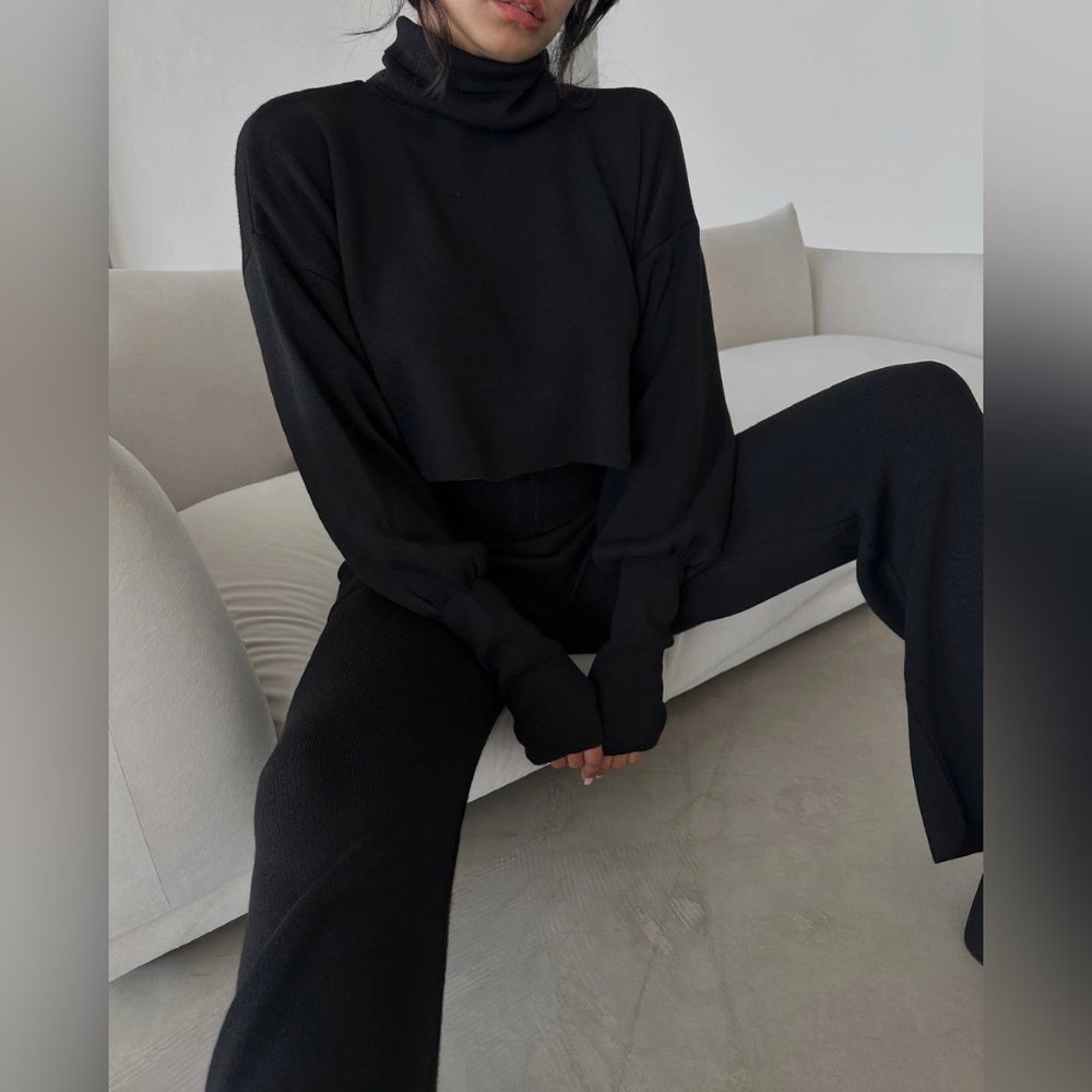 Knitted Sweater and  wide leg pants SET